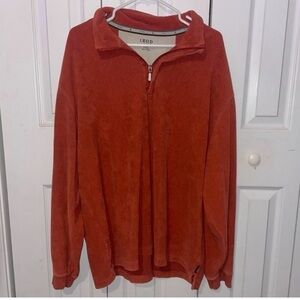 Izod Jeans Rust Quarter Zip Pullover Men’s  Sweatshirt XXL Vintage Casual